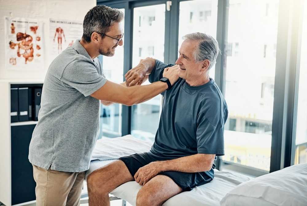 doctor evaluating patient after personal injury accident